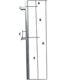 PALO SOTTOTETTO DRITTO D.50 SP.2.0 CON ATTACCHI SALDATI cod 0444