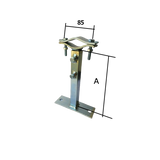 Zanca telescopica quadra sfilo cm 25-40 piastra 50x170 sp 5 pali 28-60  Chiusa cm 25 serie Leggera cod E017