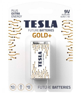 Alkaline battery TESLA 9V GOLD + 6LR61 / 9V 8594183392240