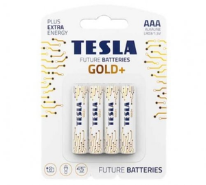Batterie alcaline TESLA GOLD ministilo AAA LR03/1,5V (4 pezzi) 8594183392264