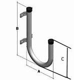 Parabola support on pole Diam 40 at 180 ° U cm 50 Poles of 30/60 Cod 0124